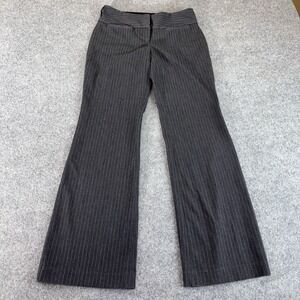 Express Editor Dress Pants Women's 0R Gray Pinstripe Stretch Career Slacks